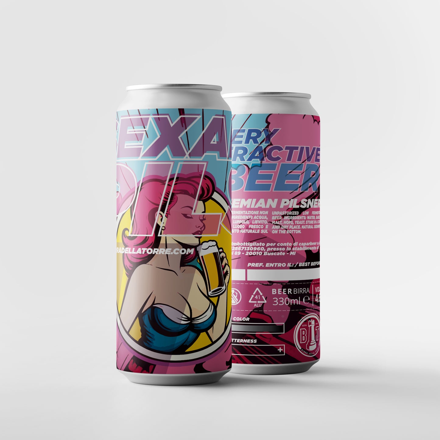 Lattina di Sexap’Pils – bohemian pilsner artigianale chiara, secca e amara