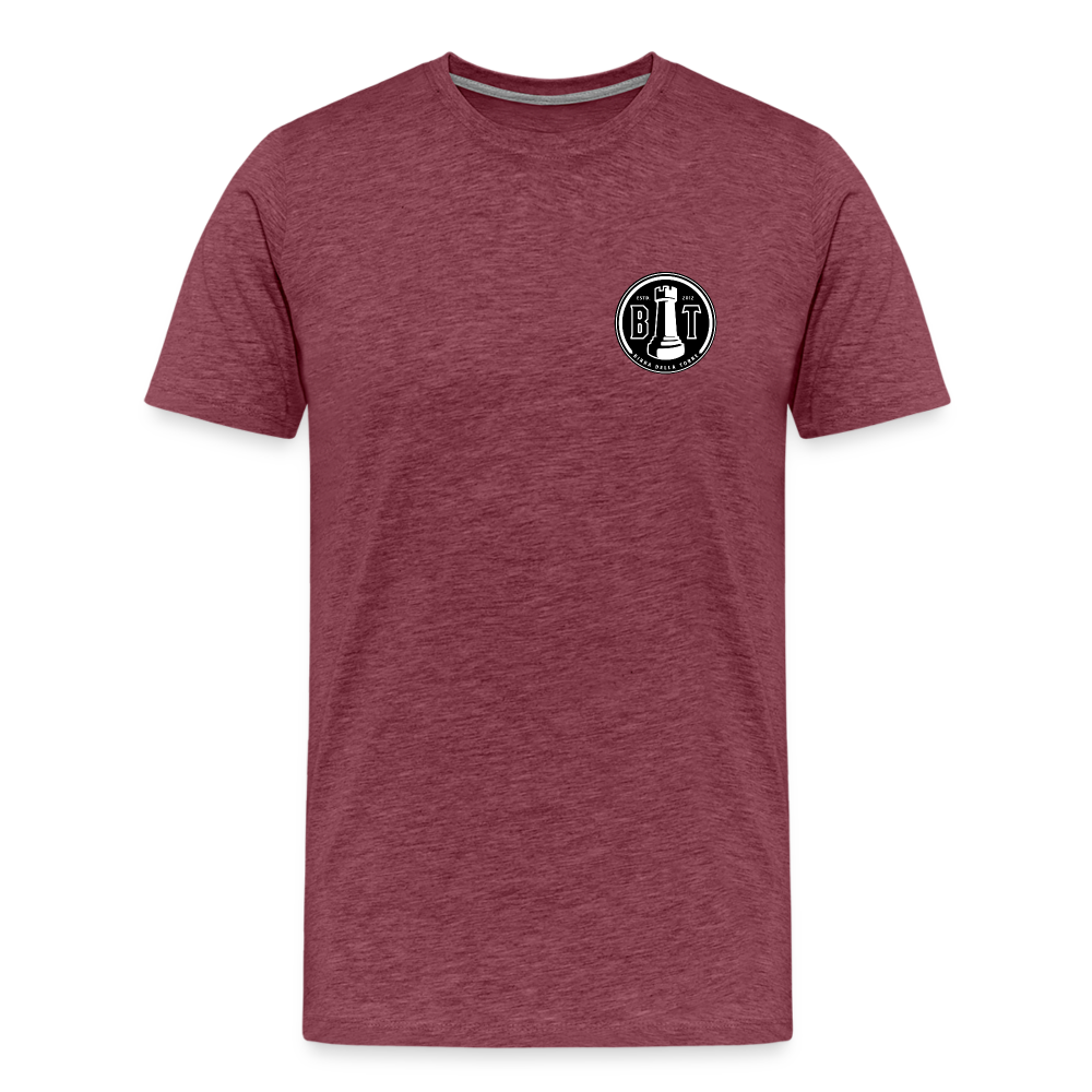 T-shirt Premium uomo - Tower - rosso bordeaux melange