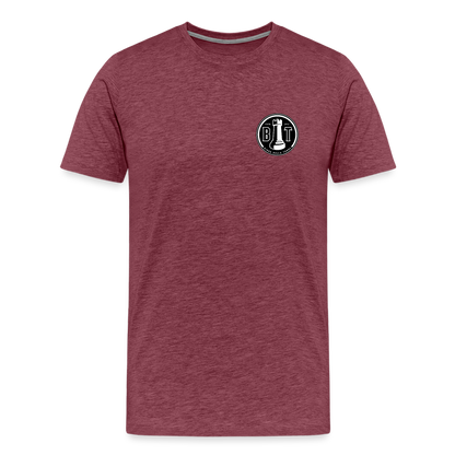 T-shirt Premium uomo - Tower - rosso bordeaux melange